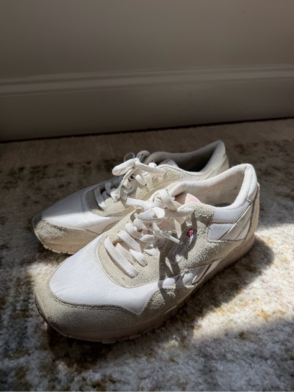 Reebok Classic Low-Top Sneakers in Off-White/Light Gray